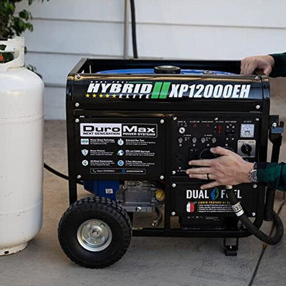 DuroMax Dual Fuel Generator 12,000W Gas/Propane, 457cc 4-Stroke Engine - XP12000EH