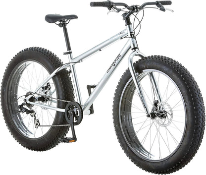 Mongoose Malus Adult Fat Tire Mountain Bike, 26-Inch Wheels, 4-Inch Tires, 7-Speed - R5714C