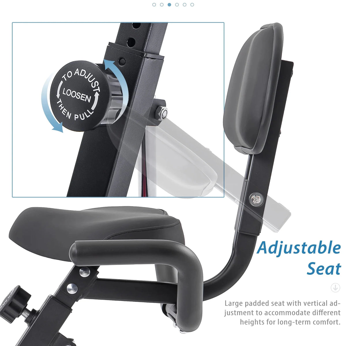 Foldable Magnetic Upright And Recumbent Exercise Bike, Light Blue