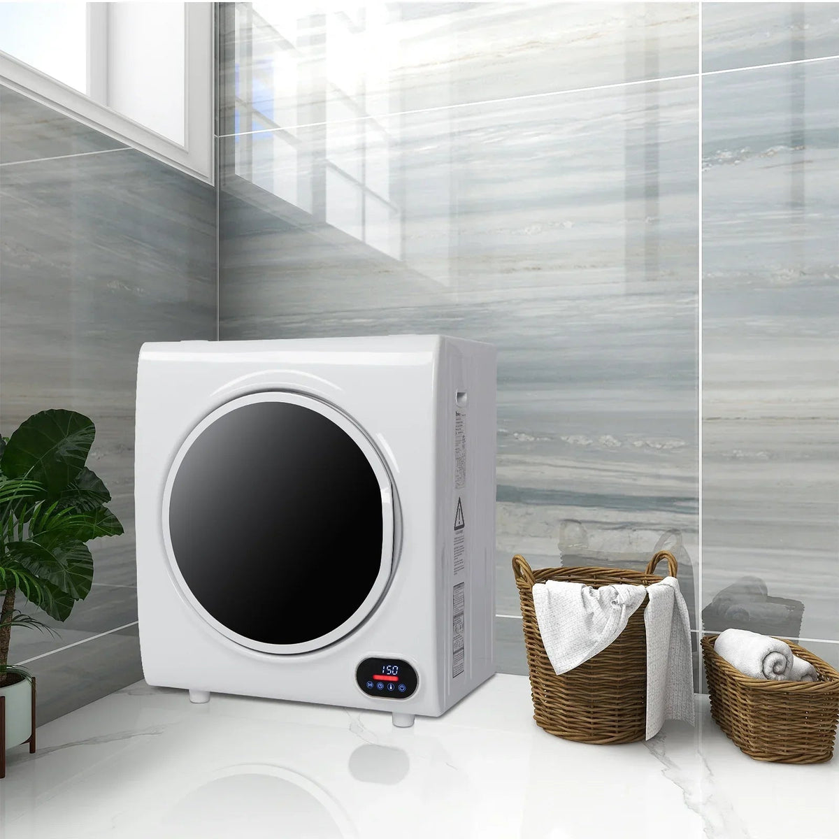 ZOKOP Compact Portable Clothes Dryer, 2.6CUFT, 110V, 4KG Capacity, White - GYJ40-88C1-E