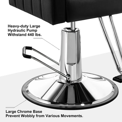Baasha Reclining Salon Chair With Heavy Duty Hydraulic Pump