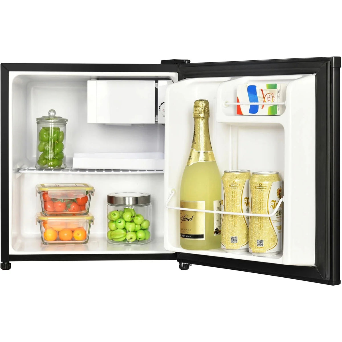 Magic Chef Compact Refrigerator 1.7 Cu. Ft., Black, 17.3 in Width