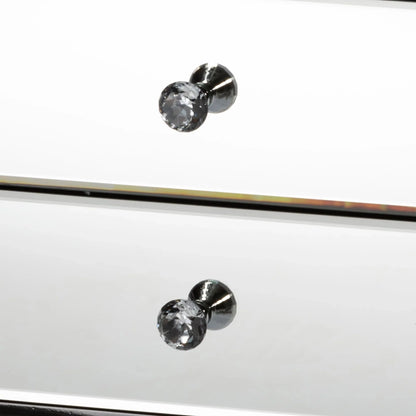 Baxton Studio Pauline Mirrored 3-Drawer End Table