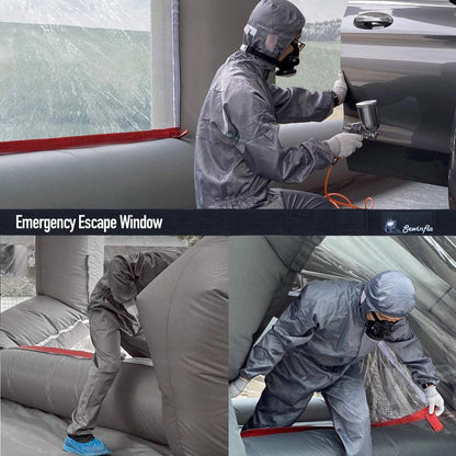 Inflatable Paint Booth With Blowers And Air Filter System, 30x20x13Ft