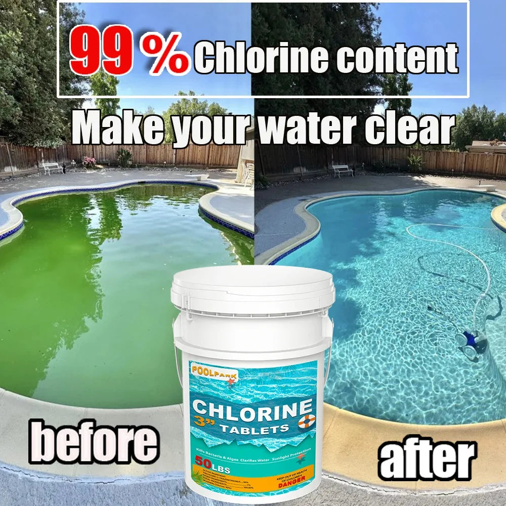 3 Inch Pool And Spa Chlorine Tablets - 50 Lbs