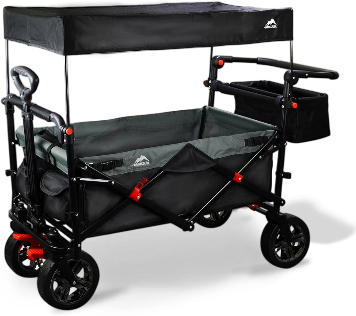 Foldable Child Carriage Wagon, Black, 220 Pounds