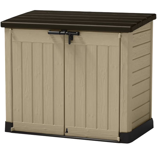 Keter Store It Out MAX Horizontal Resin Outdoor Storage Shed, Beige